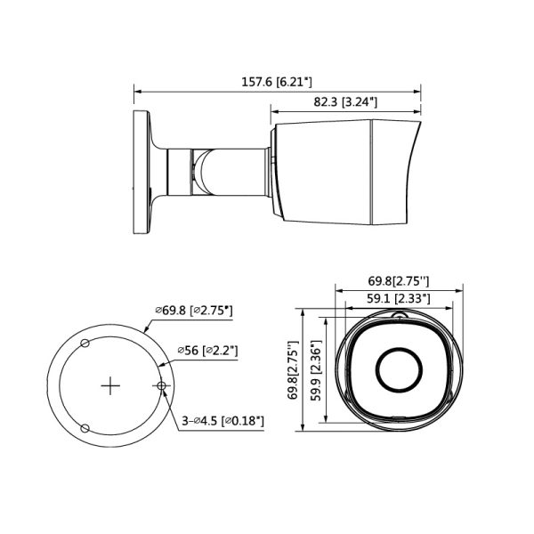 Kompaktná HDCVI kamera Dahua HAC-B2A21-0360B 2 Mpx - Image 2