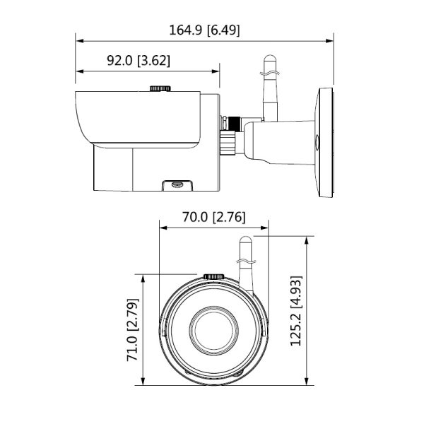 Kompaktná IP kamera s Wi-Fi Dahua IPC-HFW1435S-W-0280B-S2 4 Mpx - Image 4